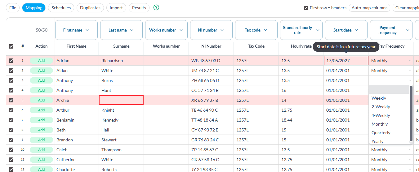 Validate & Edit Before Committing